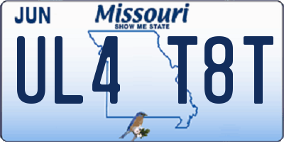 MO license plate UL4T8T