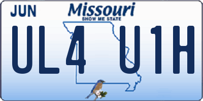 MO license plate UL4U1H