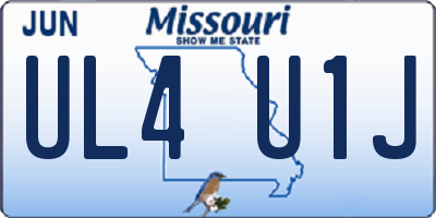 MO license plate UL4U1J