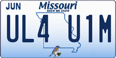 MO license plate UL4U1M