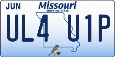 MO license plate UL4U1P