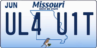 MO license plate UL4U1T
