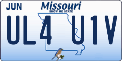 MO license plate UL4U1V