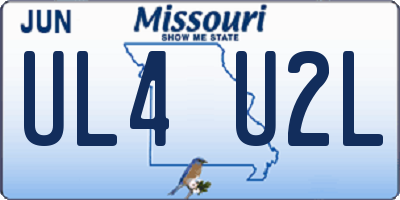 MO license plate UL4U2L