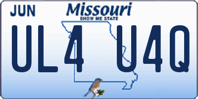 MO license plate UL4U4Q