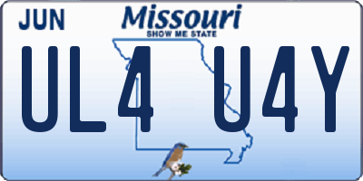 MO license plate UL4U4Y