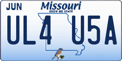 MO license plate UL4U5A