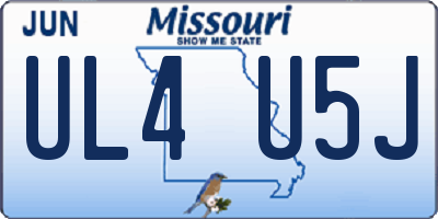 MO license plate UL4U5J