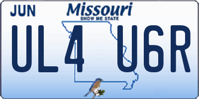 MO license plate UL4U6R