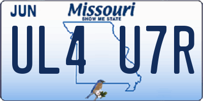 MO license plate UL4U7R