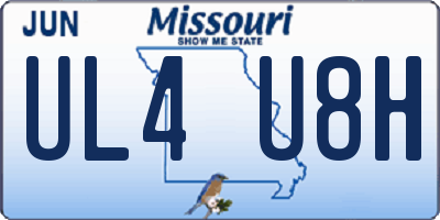 MO license plate UL4U8H
