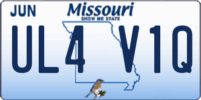 MO license plate UL4V1Q