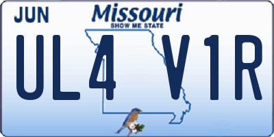 MO license plate UL4V1R