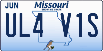 MO license plate UL4V1S