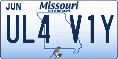 MO license plate UL4V1Y