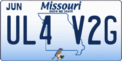 MO license plate UL4V2G