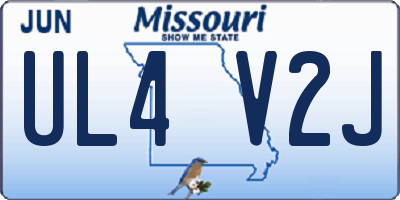 MO license plate UL4V2J