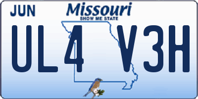 MO license plate UL4V3H
