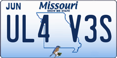 MO license plate UL4V3S