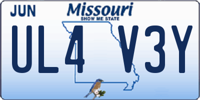 MO license plate UL4V3Y