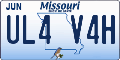 MO license plate UL4V4H