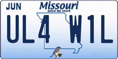 MO license plate UL4W1L