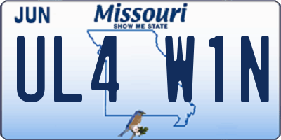 MO license plate UL4W1N