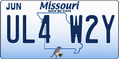 MO license plate UL4W2Y