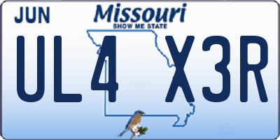 MO license plate UL4X3R