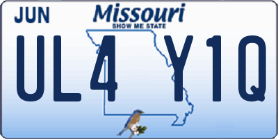 MO license plate UL4Y1Q