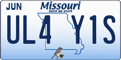 MO license plate UL4Y1S