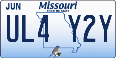 MO license plate UL4Y2Y