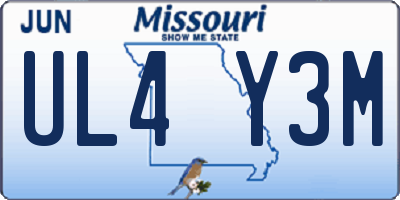 MO license plate UL4Y3M
