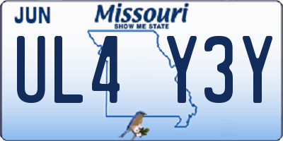 MO license plate UL4Y3Y