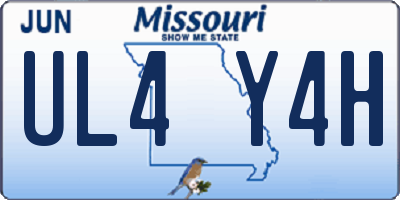 MO license plate UL4Y4H