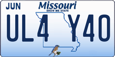 MO license plate UL4Y4O