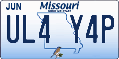 MO license plate UL4Y4P