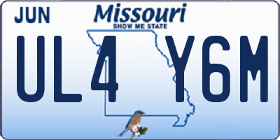 MO license plate UL4Y6M