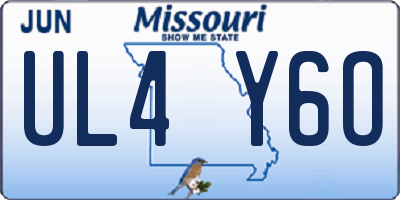 MO license plate UL4Y6O