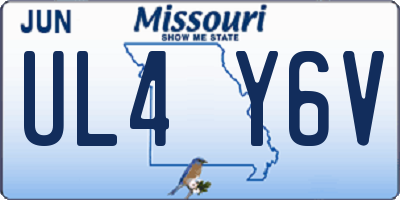 MO license plate UL4Y6V