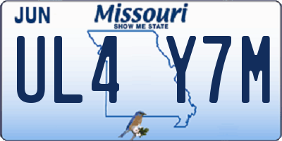 MO license plate UL4Y7M
