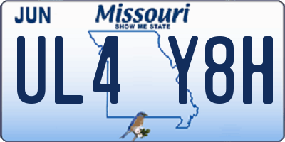 MO license plate UL4Y8H
