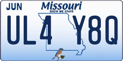 MO license plate UL4Y8Q
