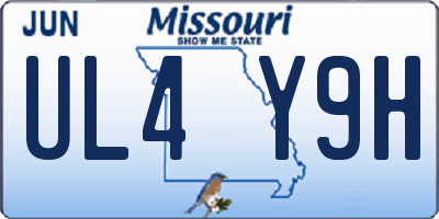 MO license plate UL4Y9H