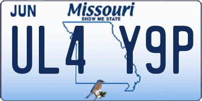 MO license plate UL4Y9P