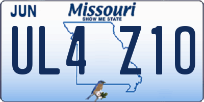 MO license plate UL4Z1O