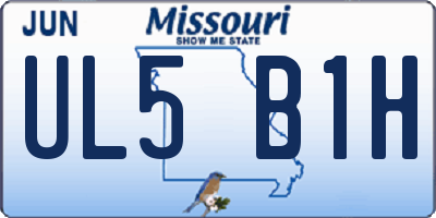 MO license plate UL5B1H