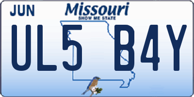 MO license plate UL5B4Y