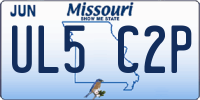 MO license plate UL5C2P