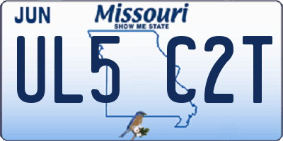 MO license plate UL5C2T